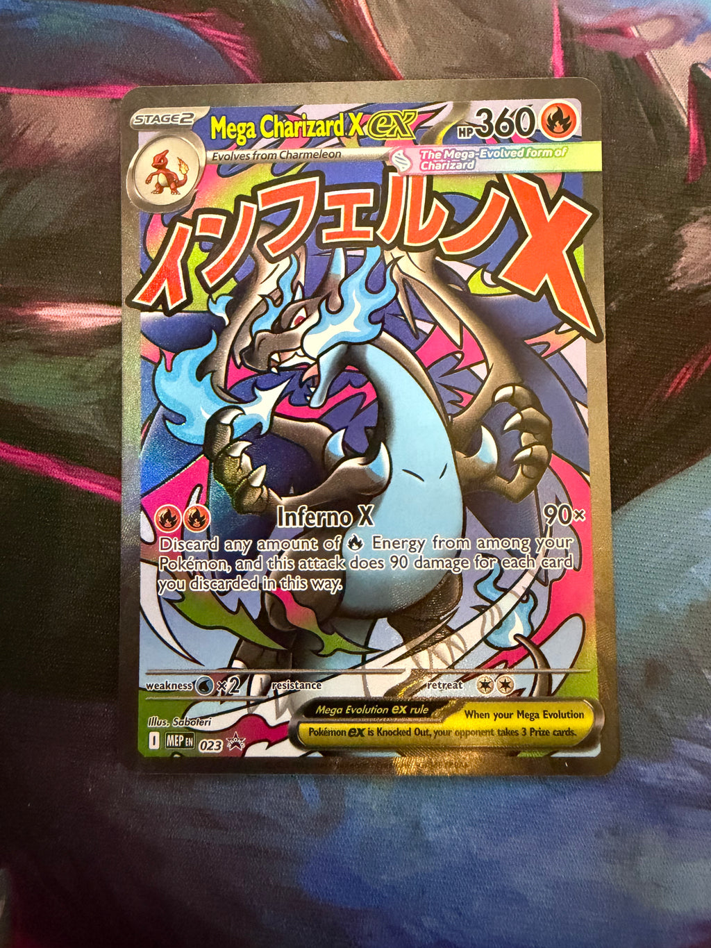 Mega Charizard X ex raw 023